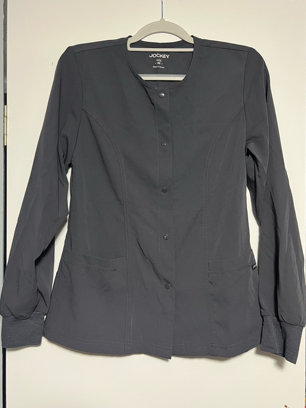 Jockey Women's Classic Round Neckline Snap Scrub Jacket